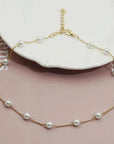 Layered Gold Necklace with Pearl Accent VIP