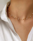 Layered Gold Necklace with Pearl Accent VIP