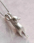 Sterling Silver Playful Kitty Necklace VIP