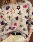 Elysia Women's Sweater | Floral Print, Cozy Knit 0