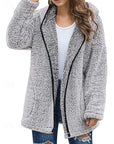 Faye Hooded Jacket | Soft Plush Fabric, Relaxed Fit 3