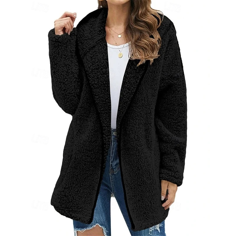 Faye Hooded Jacket | Soft Plush Fabric, Relaxed Fit 5
