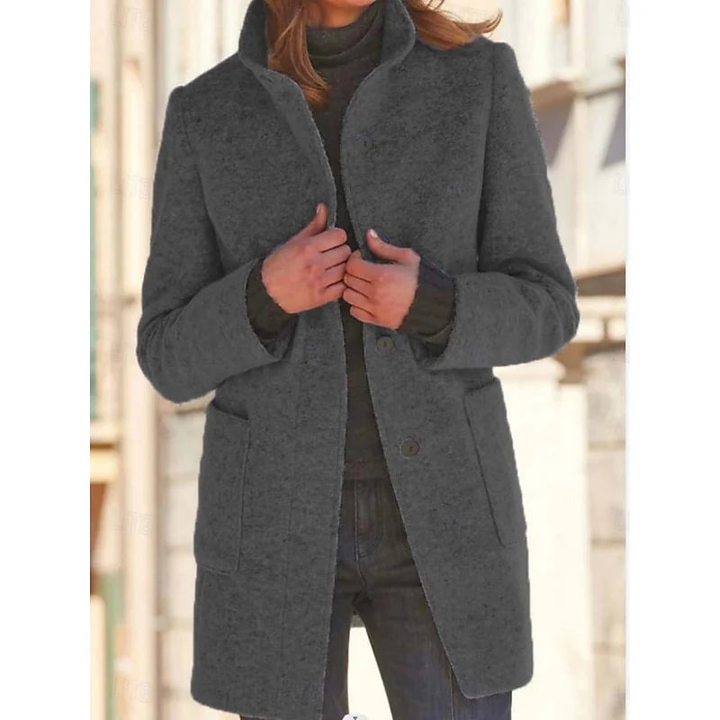 Felicity Winter Coat | Tailored Stand-Collar, Lightweight Insulation 3