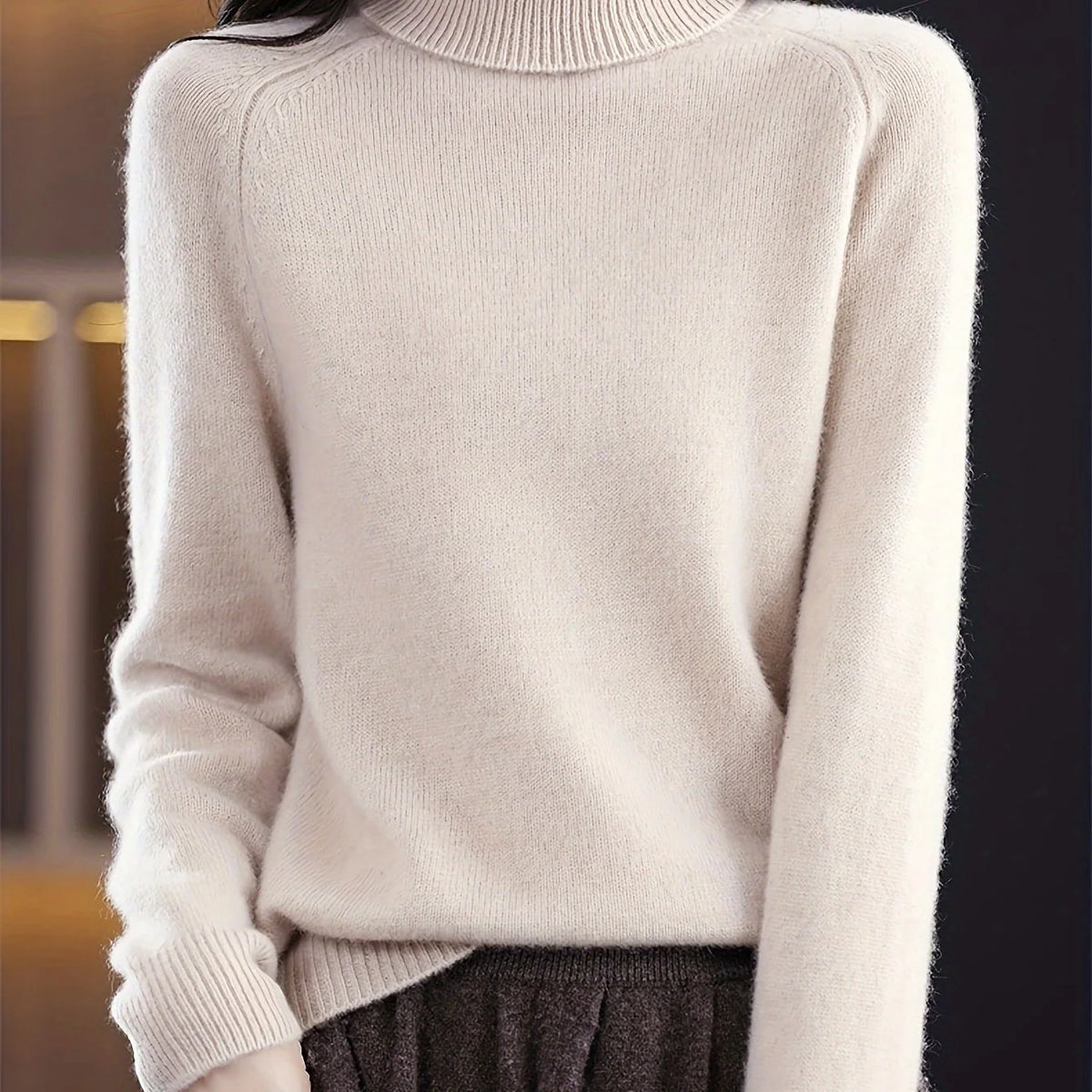 Frances Black Turtleneck Sweater | Soft Knit, Relaxed Fit 12