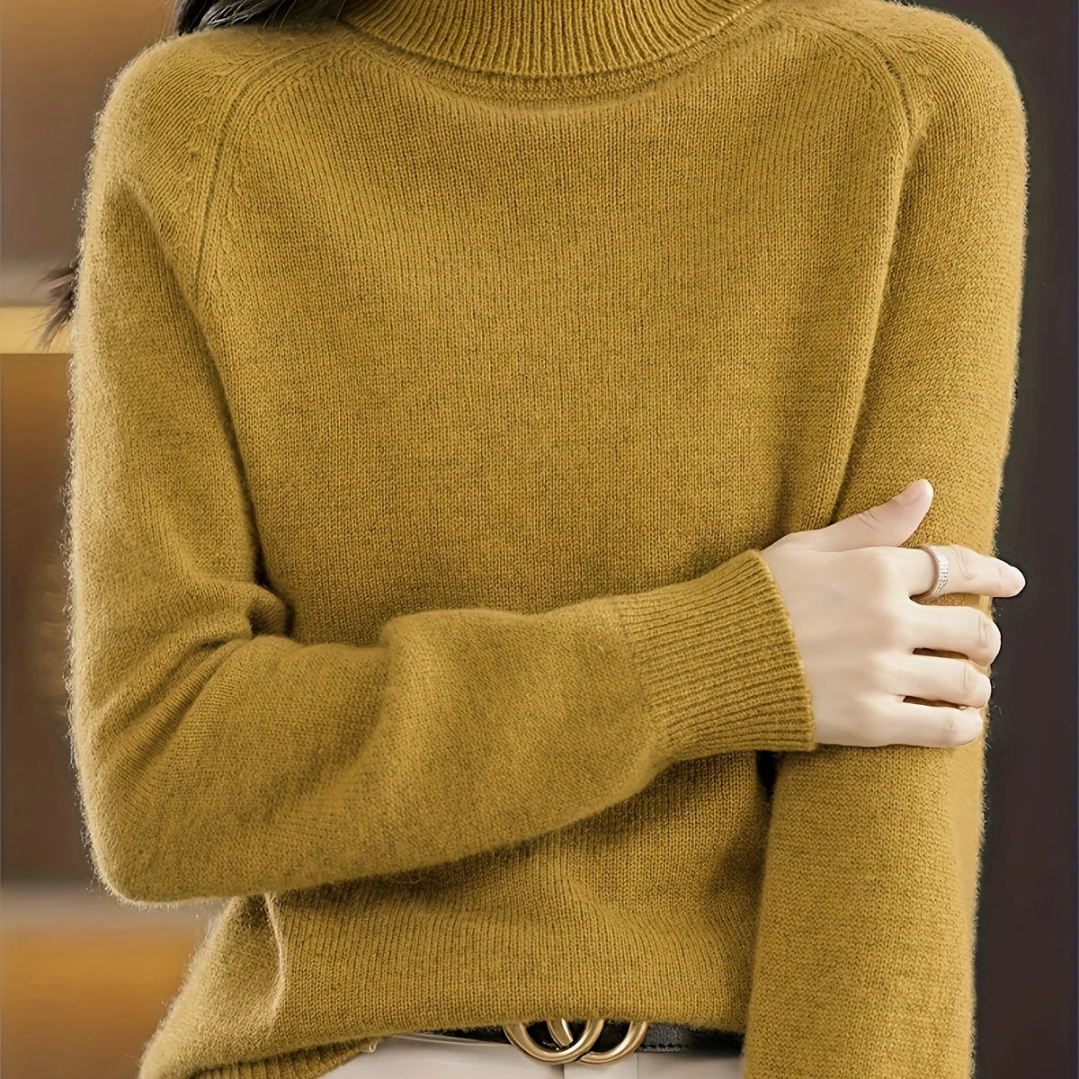 Frances Black Turtleneck Sweater | Soft Knit, Relaxed Fit 14