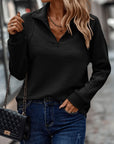 Gillian Pullover | Ribbed Half-Zip, Relaxed Fit 3