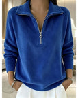 Gina Quarter Zip Pullover | Soft Knit Fabric, Adjustable Collar 0