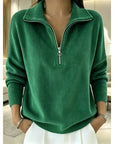 Gina Quarter Zip Pullover | Soft Knit Fabric, Adjustable Collar 3