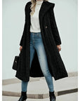 Gina Women's Coat | Soft Plush Hooded Longline Winter Coat 2