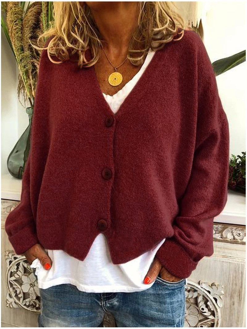 Comfortable Relaxed Fit Knit Cardigan