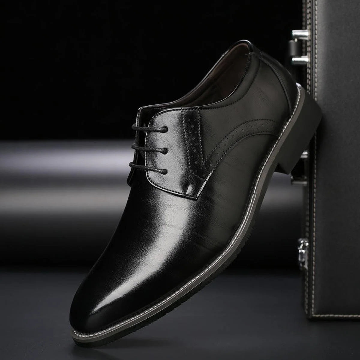 Jasper Men's Dress Shoes | Comfortable Black Lace-Up Design 0