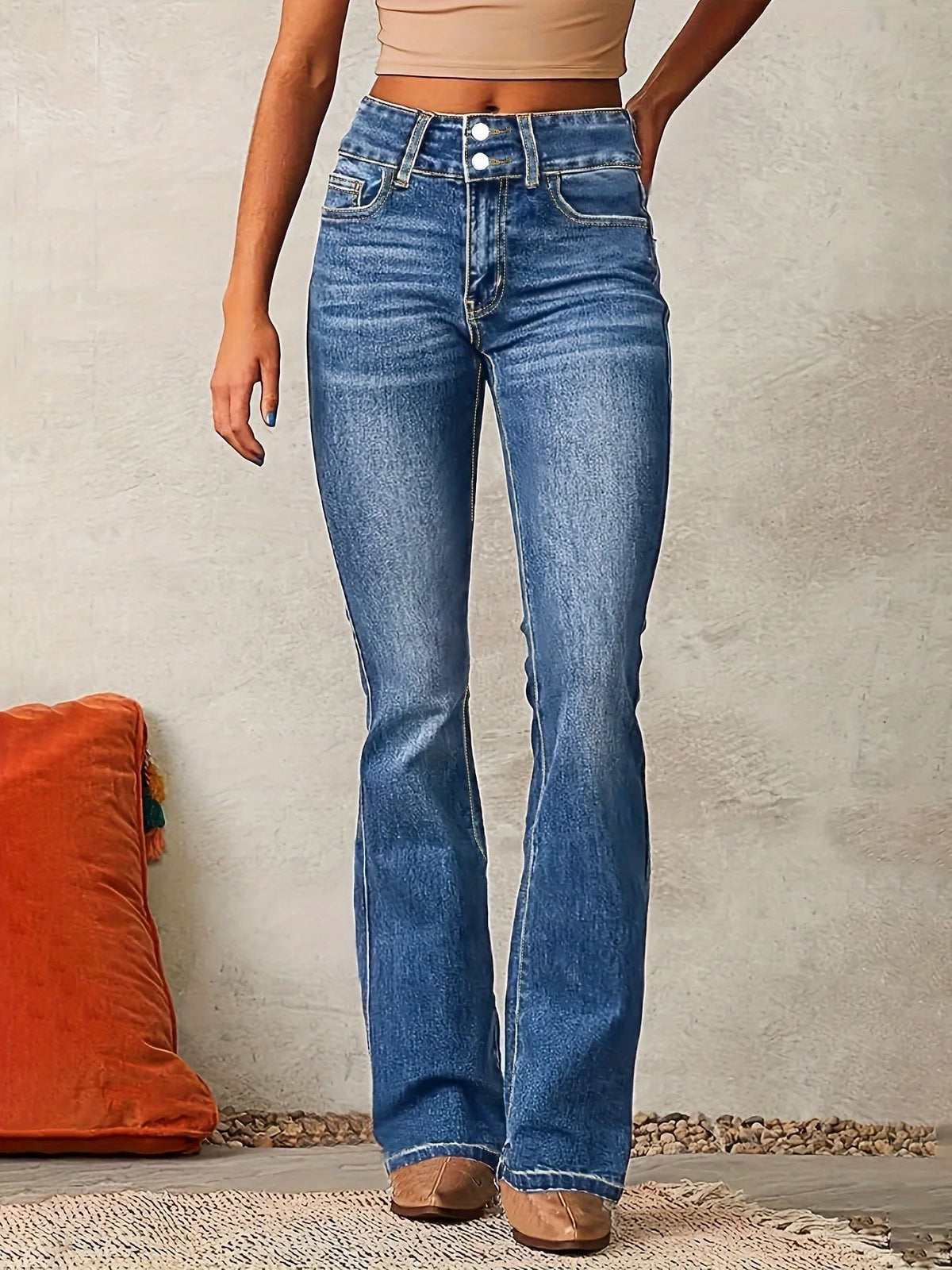 Jovara Wide Leg Jeans | High Waisted, Relaxed Fit, Black Wide Leg 0