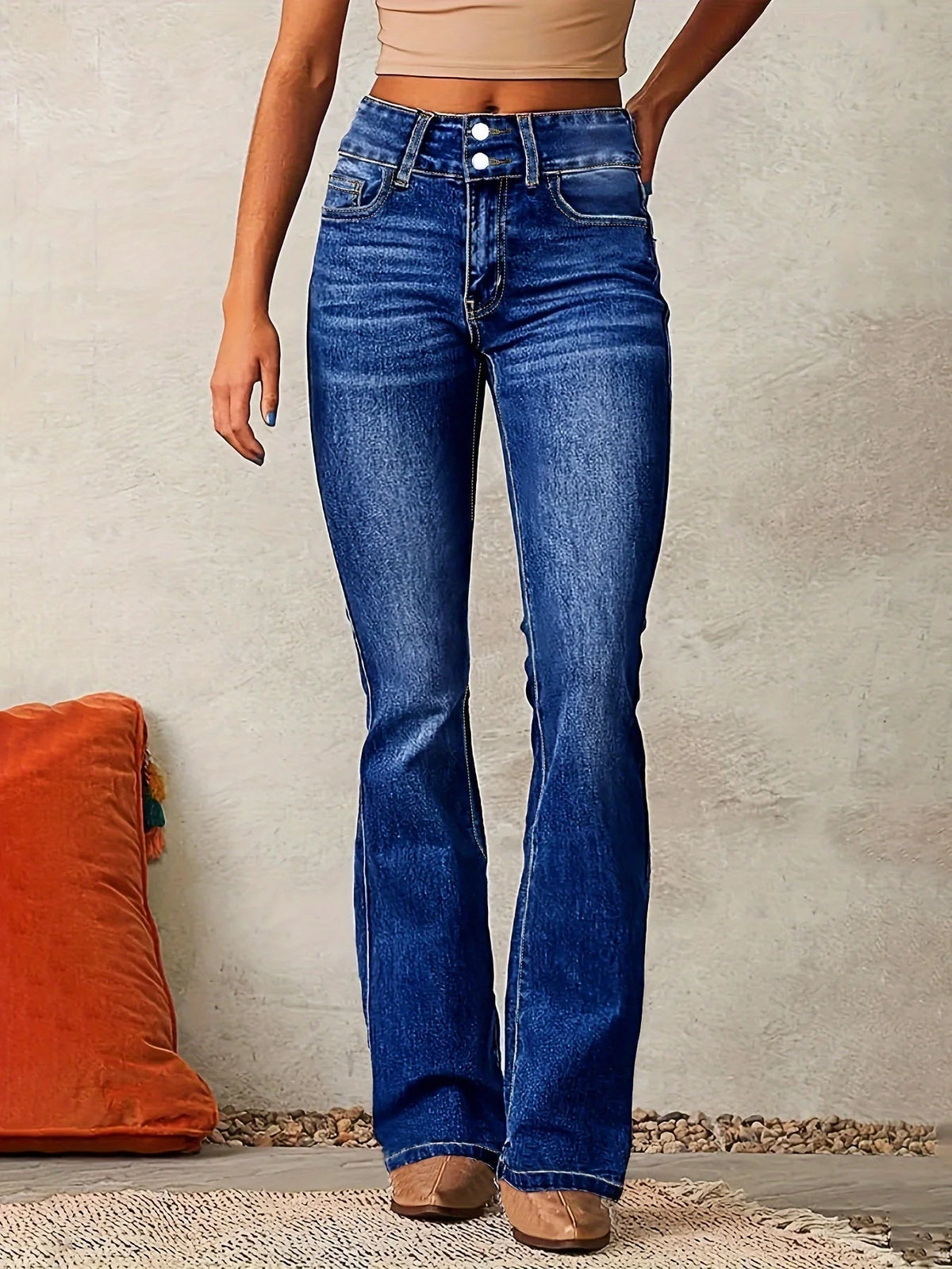 Jovara Wide Leg Jeans | High Waisted, Relaxed Fit, Black Wide Leg 2