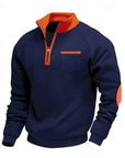 Kairo Men's Quarter Zip Pullover | Colour Block, Relaxed Fit 0