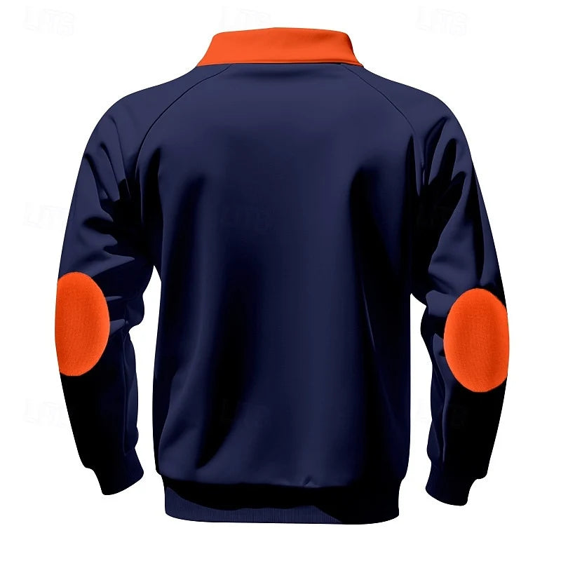 Kairo Men's Quarter Zip Pullover | Colour Block, Relaxed Fit 2