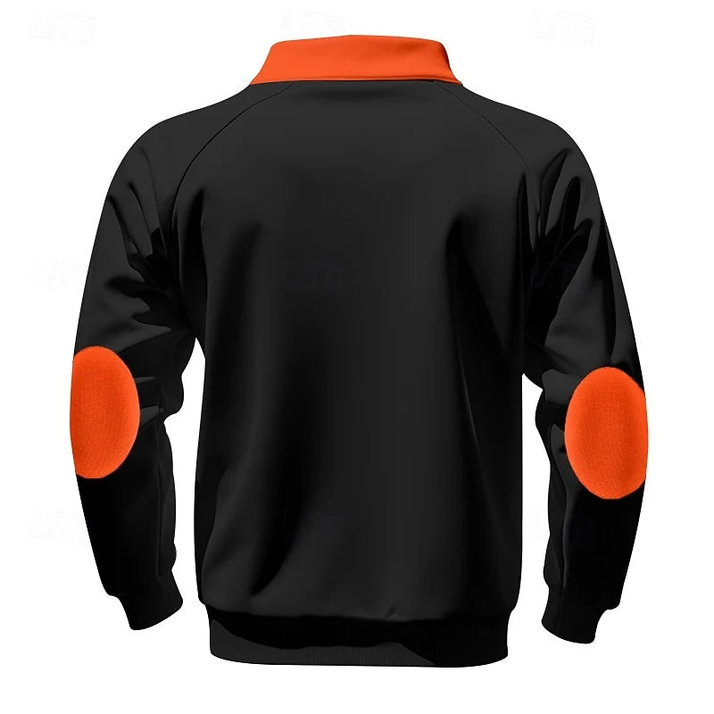 Kairo Men's Quarter Zip Pullover | Colour Block, Relaxed Fit 8