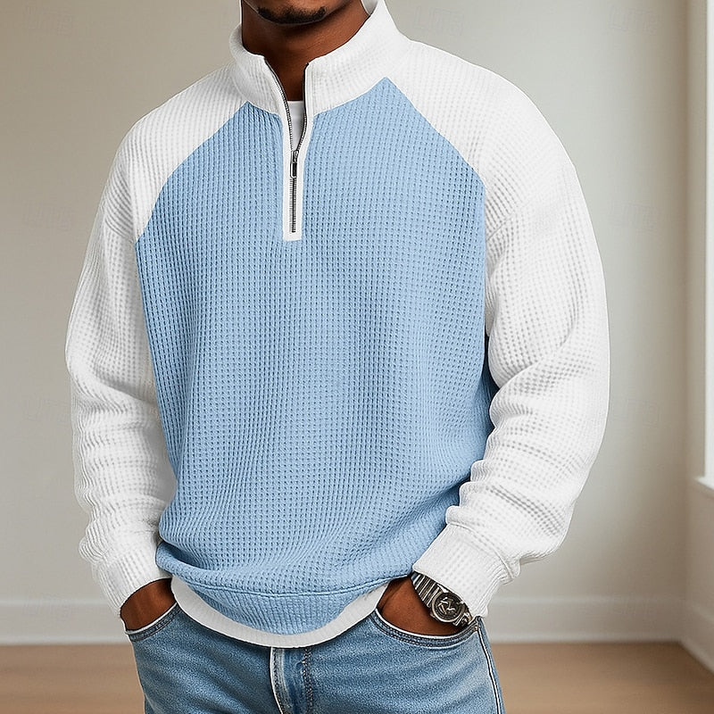 Linton Men's Quarter Zip Pullover | Soft Textured Fabric, Relaxed Fit 0