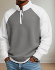 Linton Men's Quarter Zip Pullover | Soft Textured Fabric, Relaxed Fit 5
