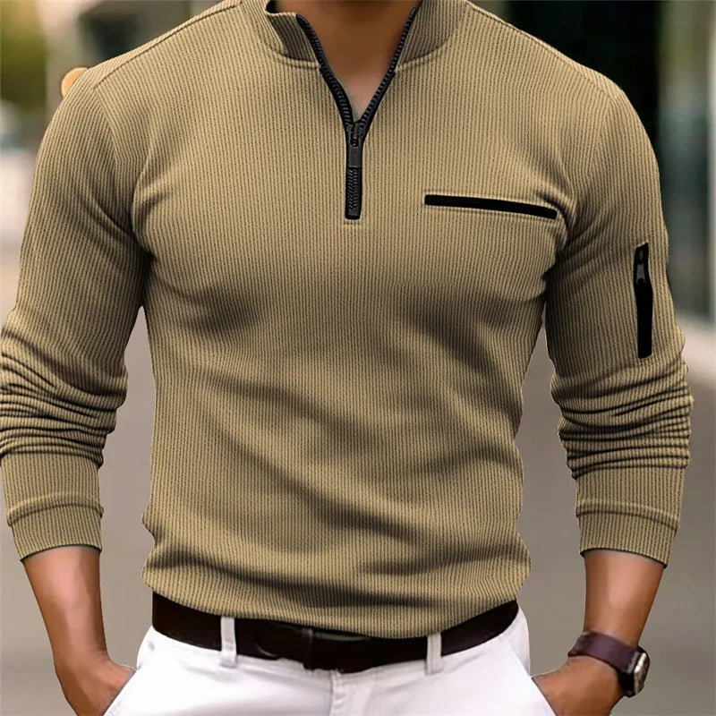 Luxe Men's Sweater | Lightweight Quarter Zip Design, Versatile Fit 2