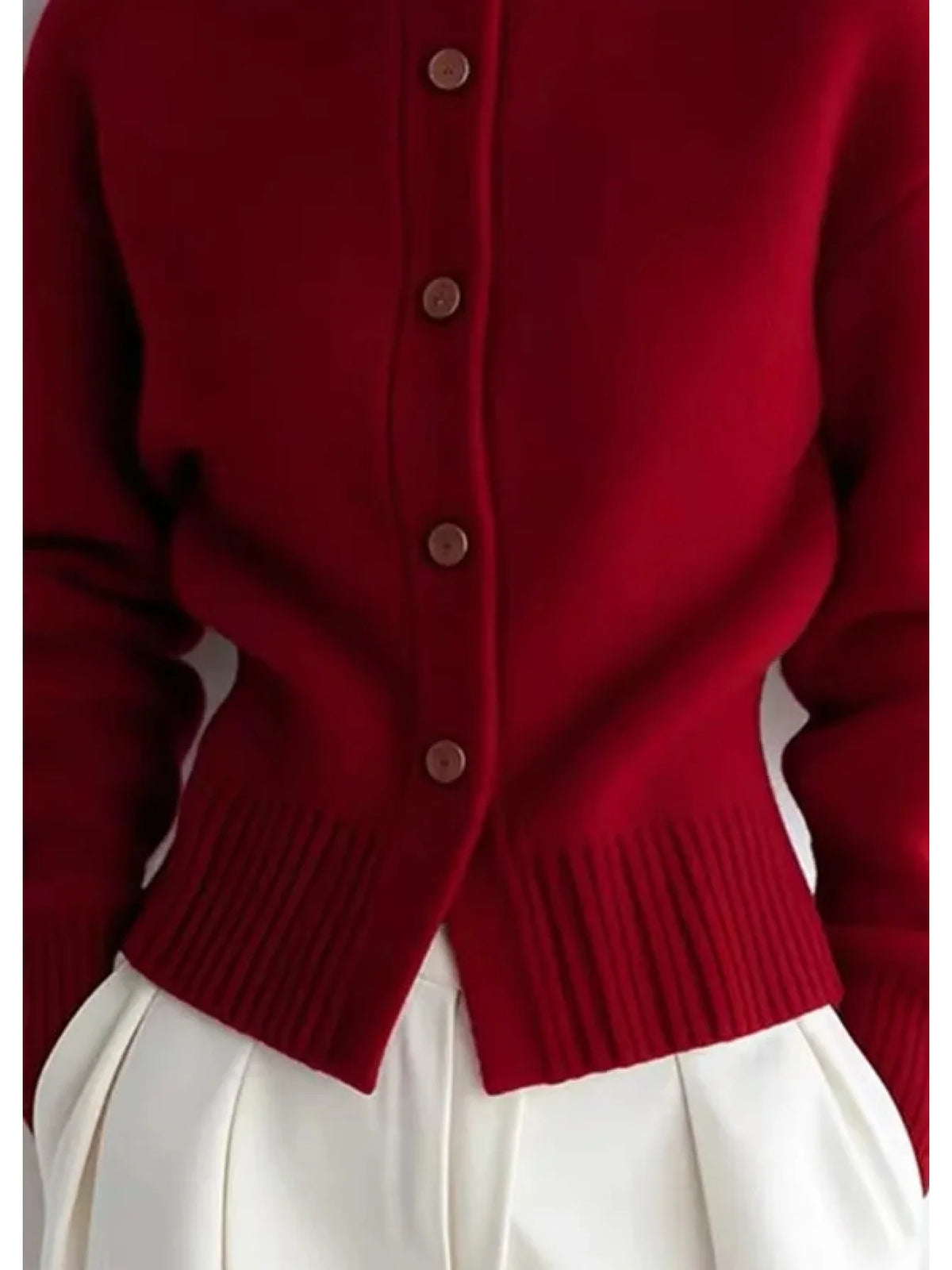 Mila Cardigan Sweater | High-Neck Buttoned Knit, Soft Fabric 5