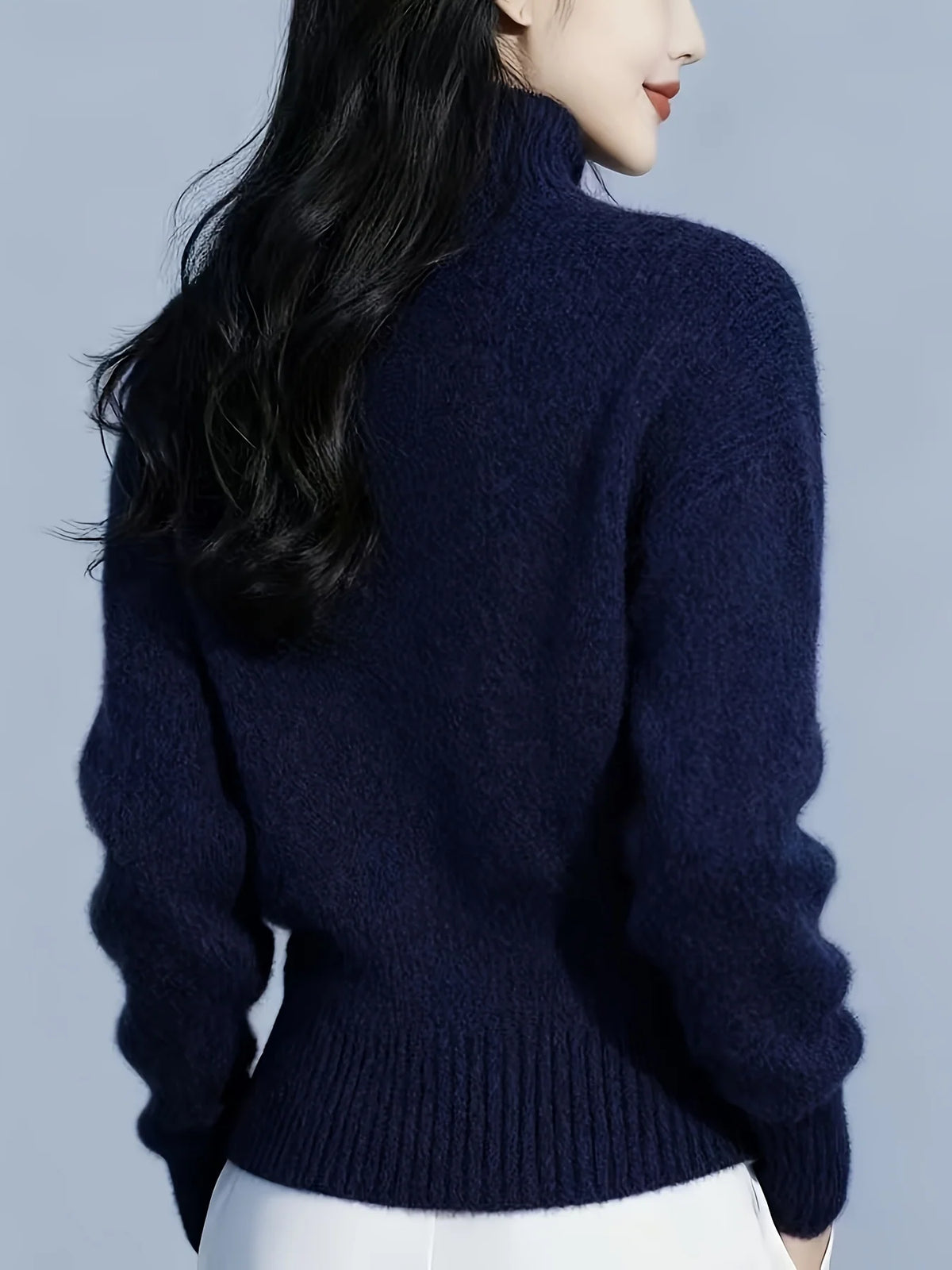 Mila Cardigan Sweater | High-Neck Buttoned Knit, Soft Fabric 8