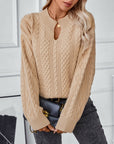 Drizzle Cable Knit Pullover Sweater