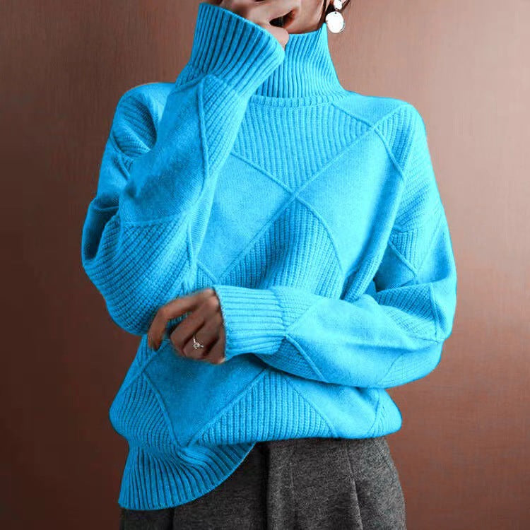 Loose Fit High Neck Sweater