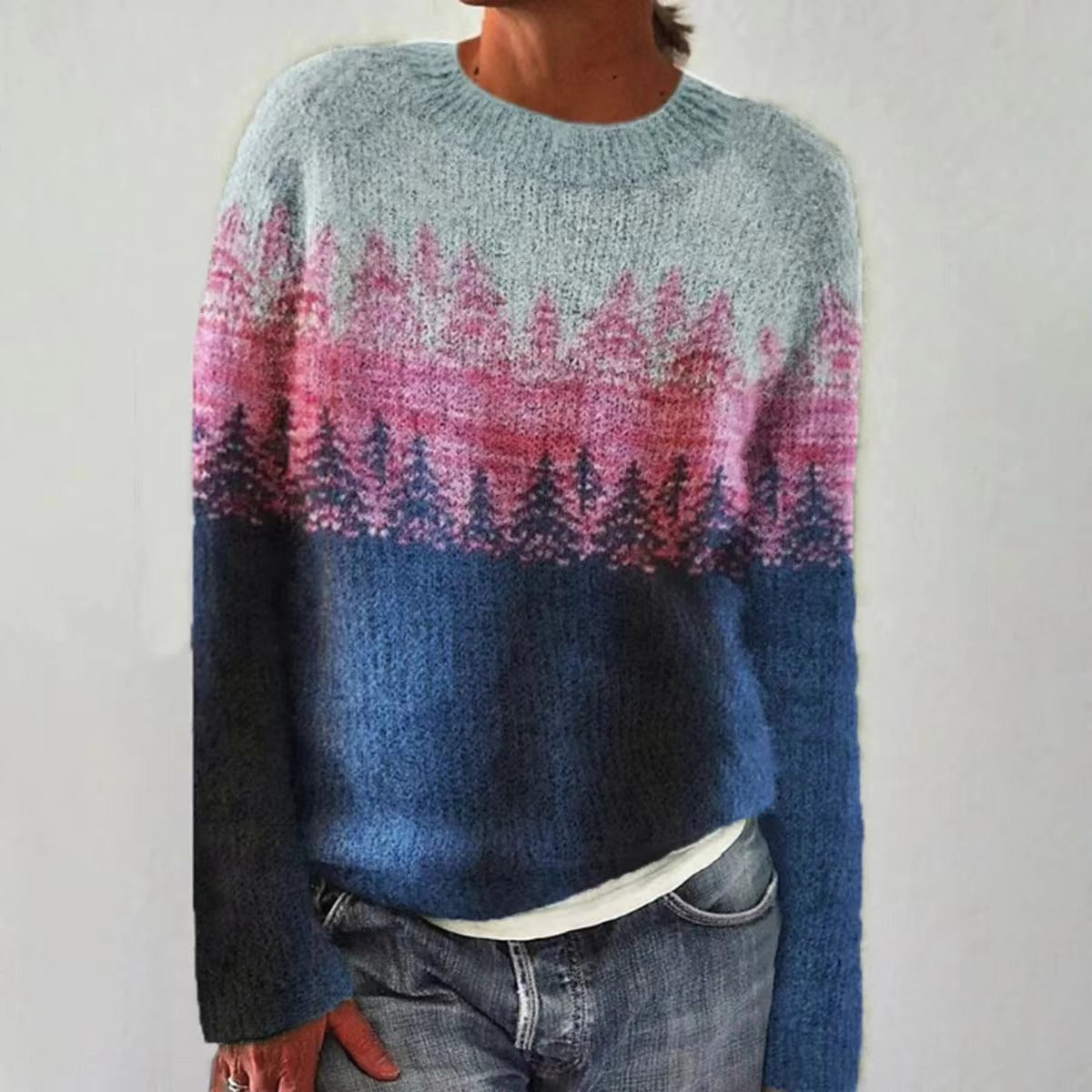 Patterned Knitwear Retro Sweater