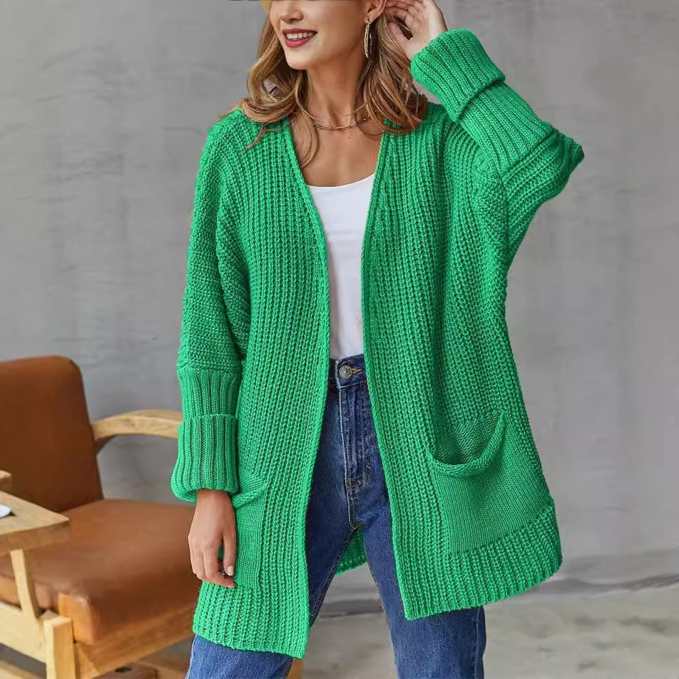 Women Knitted Casual Vintage Long Sleeve Cardigan
