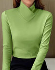 Elegant Turtleneck Fit Slim Casual Knit Top