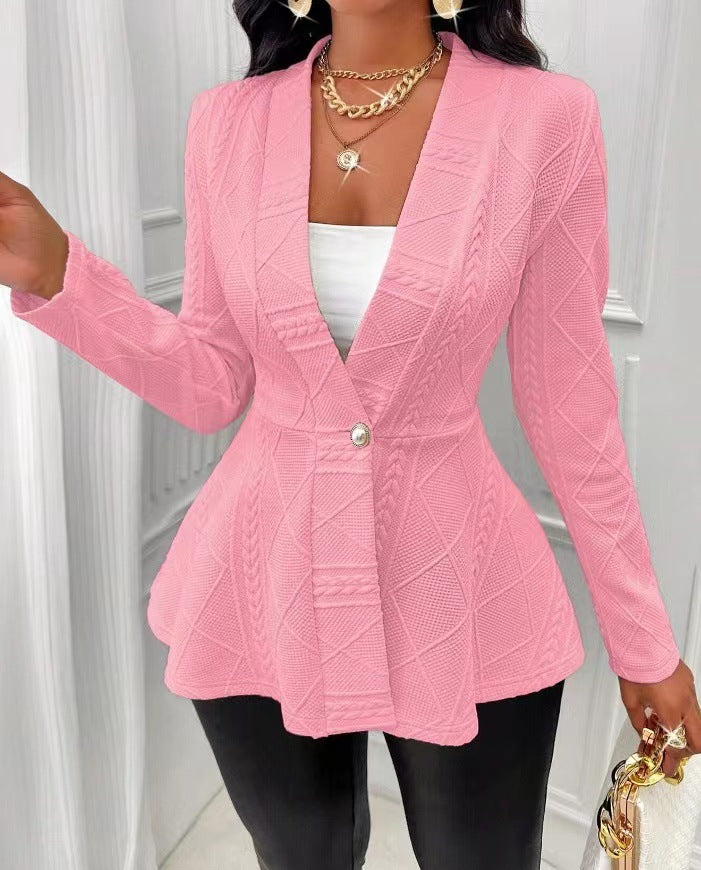 Cross-Border Long Coat with Buttons