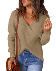 Women Cross Knitted Sweater