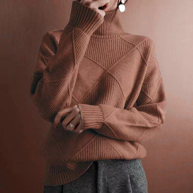 Loose Fit High Neck Sweater