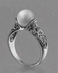 Trendy Gold-Plated Pearl Ring Women VIP