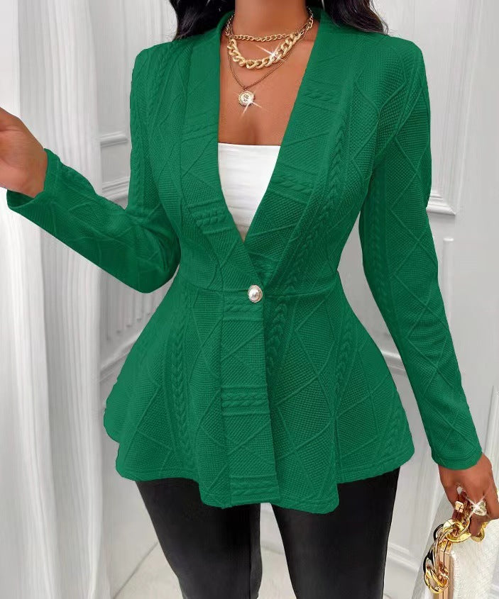 Cross-Border Long Coat with Buttons