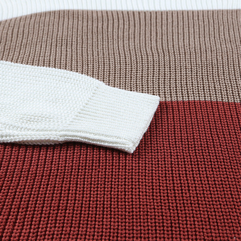 Women's Color Block Knitted Sweater