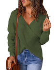 Women Cross Knitted Sweater