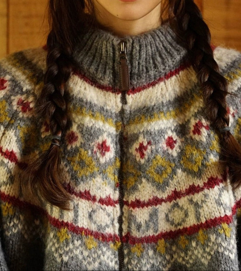 Women's High Collar Knit Sweater
