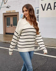 Women's Striped Pullover Sweater