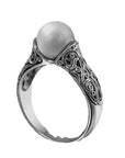 Trendy Gold-Plated Pearl Ring Women VIP