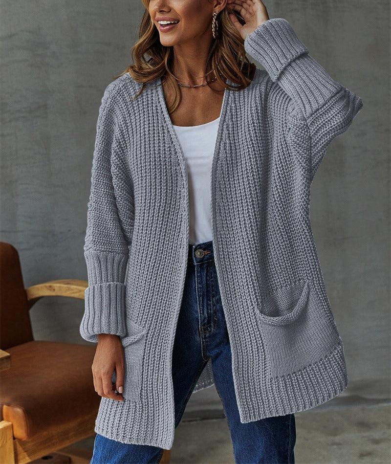 Women Knitted Casual Vintage Long Sleeve Cardigan