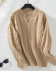 Drizzle Cable Knit Pullover Sweater