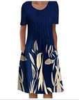 Casual Round Neck Long Dress