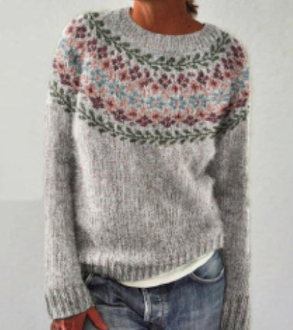 Patterned Knitwear Retro Sweater