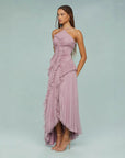 Slimming Pleated Chiffon Dress – Flowy Favorite for Coastal Getaways