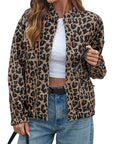 Retro Brown Leopard Print Long Coat