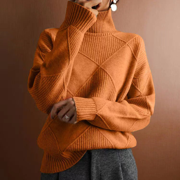 Loose Fit High Neck Sweater