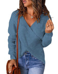 Women Cross Knitted Sweater