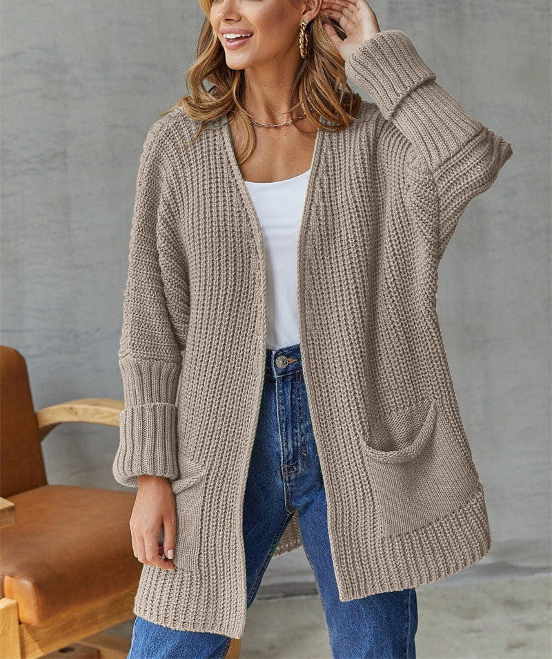 Women Knitted Casual Vintage Long Sleeve Cardigan