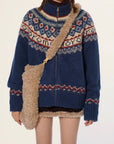 Women's High Collar Knit Sweater
